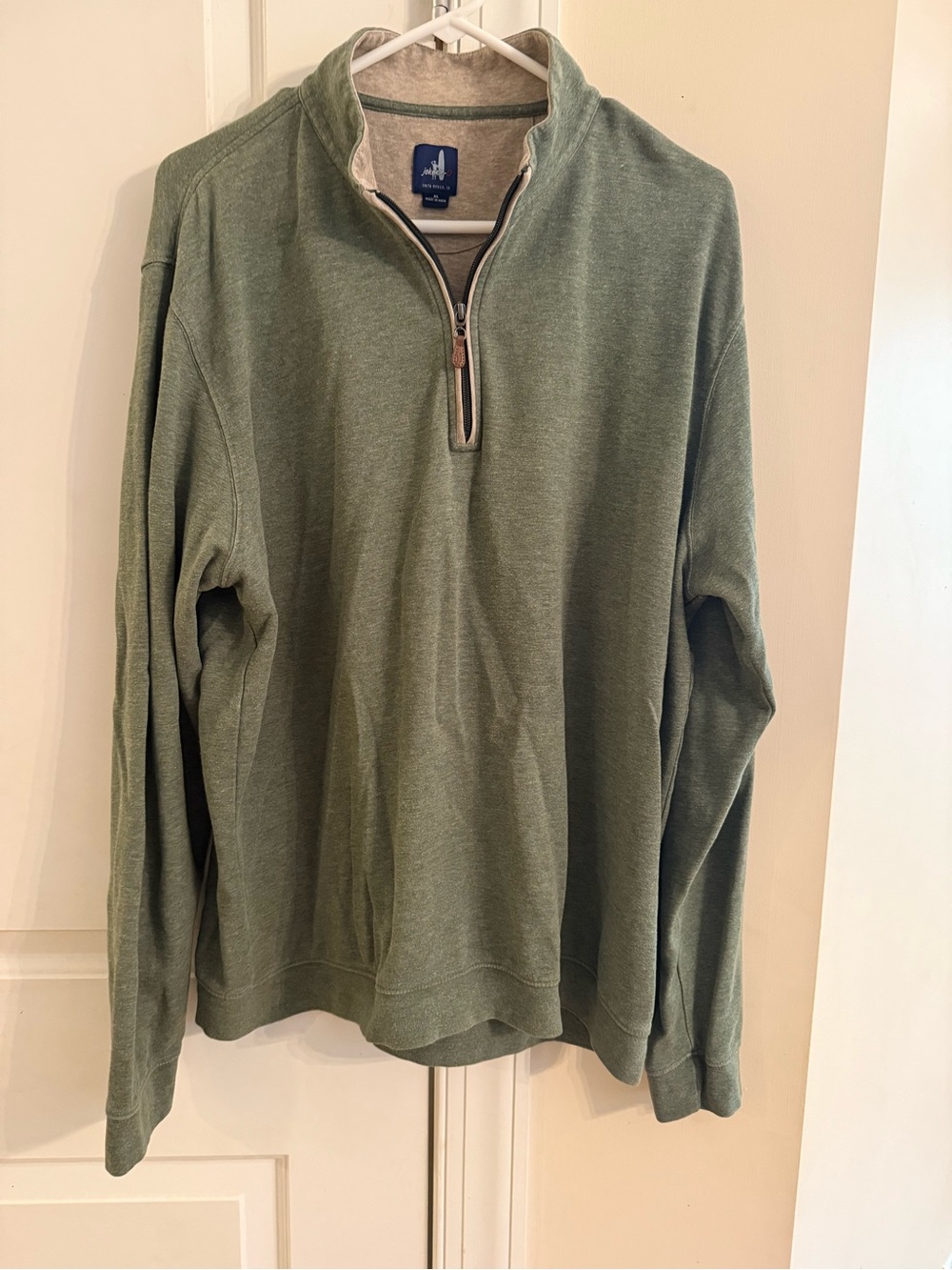 johnnie-O Men's Olive Green Quarter-Zip Sweater